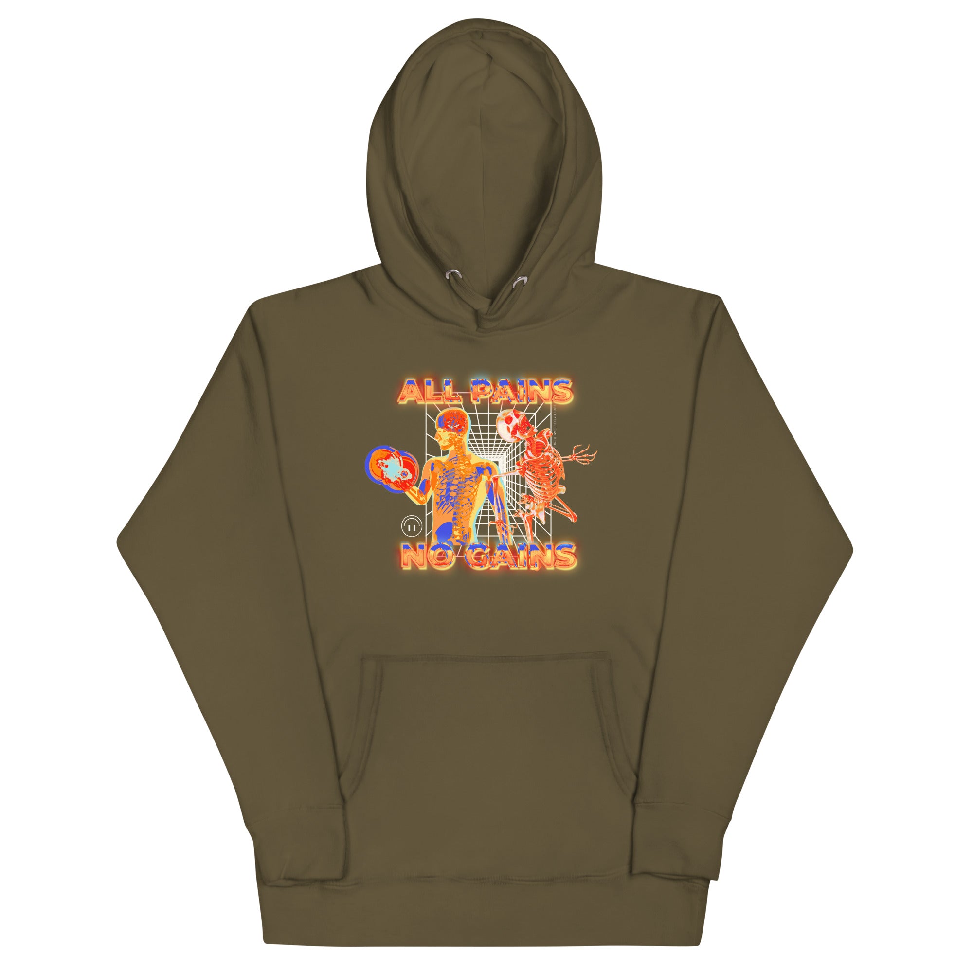 All Pains No Gains (Skeleton) Unisex Hoodie