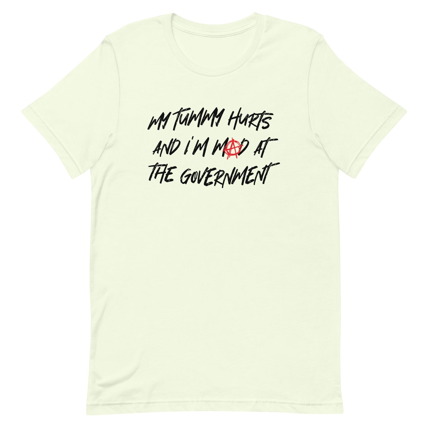 My Tummy Hurts and I'm Mad at the Government Unisex t-shirt