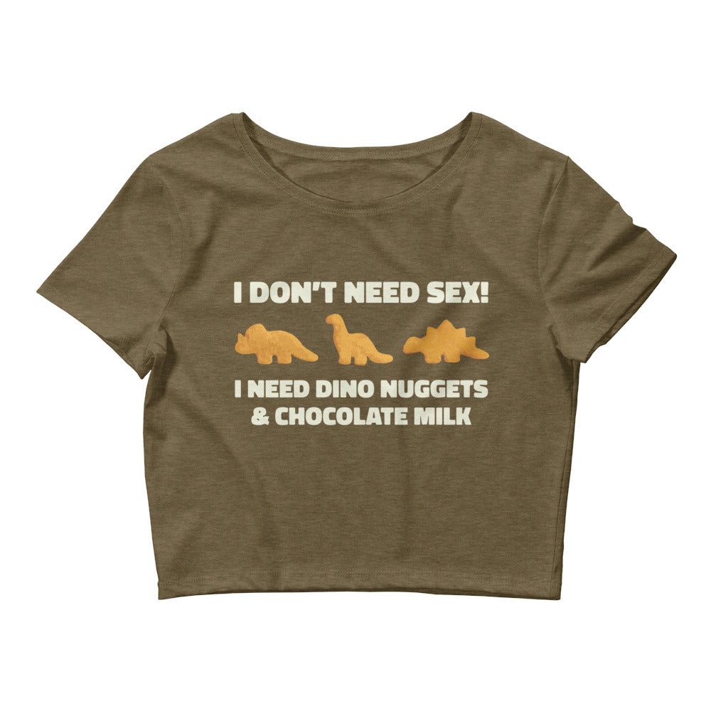 I Need Dino Nuggets and Chocolate Milk Women’s Baby Tee