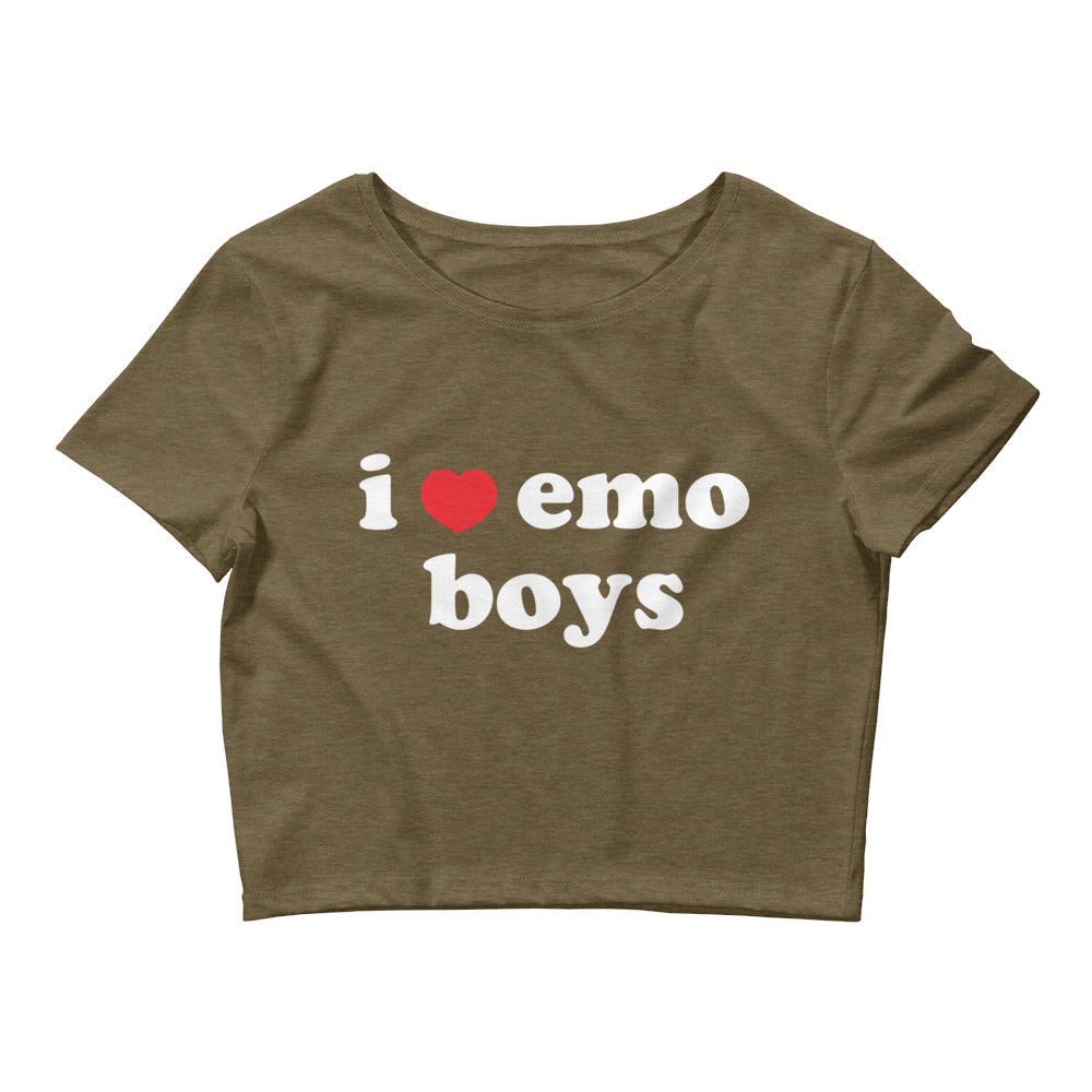 I Heart Emo Boys Women’s Baby Tee