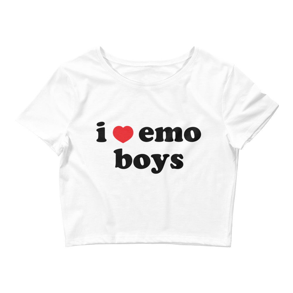 I Heart Emo Boys Women’s Baby Tee