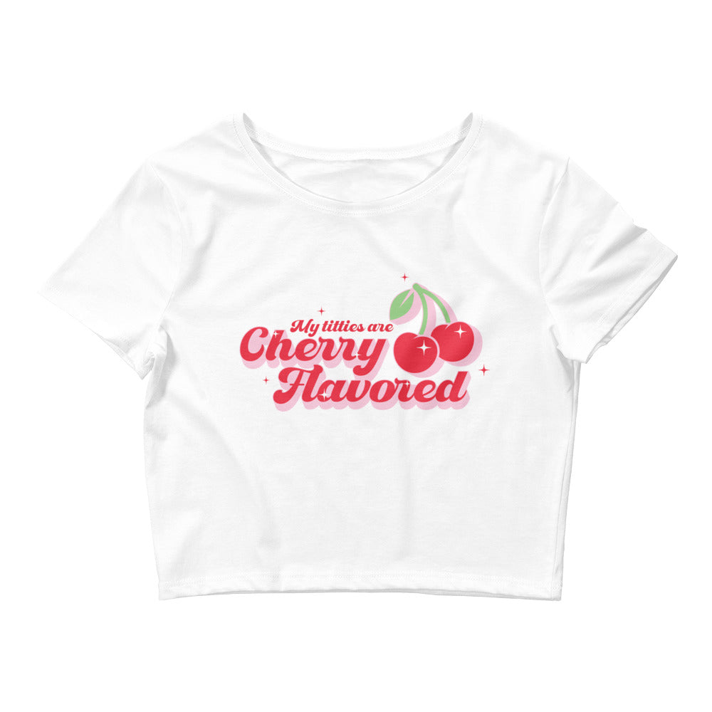 My Titties Are Cherry Flavored Women’s Baby Tee